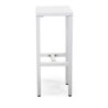 Sgabello Bar Alluminio Alma Bianco Cm 30x30h75