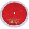 Copribase albero tessuto con alberi rosso cm ø120