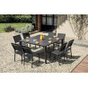 Tavolo alluminio allungabile Giacinto antracite 100-150x150 Moia