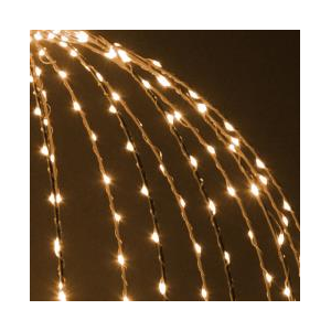 Zoom Sfera metallo con 900 led bianco caldo cm ø80