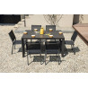 Tavolo alluminio allungabile Giacinto antracite 100-150x150 Moia