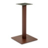 Base Tavolo Acciaio Leo Marrone Corten Quadro Cm 40x40h72 Tubo Cm 6x6