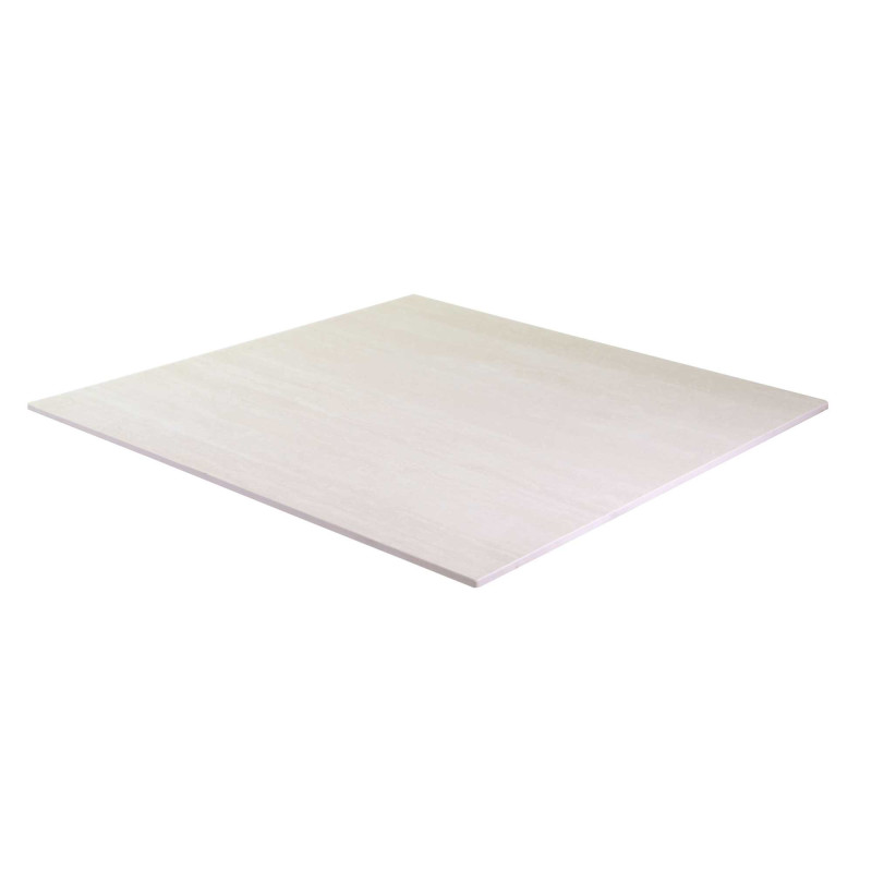 Top Tavolo Pietra Sinterizzata Travertino Opaco Quadro Cm 70x70x1,1