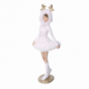 Donna resina ballerina bianco cm 12x9h32,5