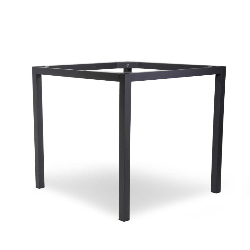 Base Tavolo Acciaio Pecos Antracite Quadro Smontata Cm 78x78h73