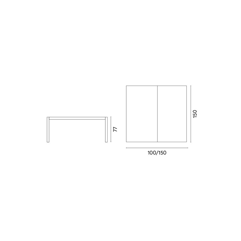 Tavolo alluminio allungabile Giacinto bianco 100-150x150 Moia