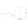 Tavolo alluminio allungabile Giacinto bianco 100-150x150 Moia