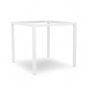 Base Tavolo Acciaio Pecos Bianco Quadro Smontata Cm 78x78h73
