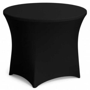Cover Poliestere Nero Tavolo Catering Ronda Tondo Cm ø180h74