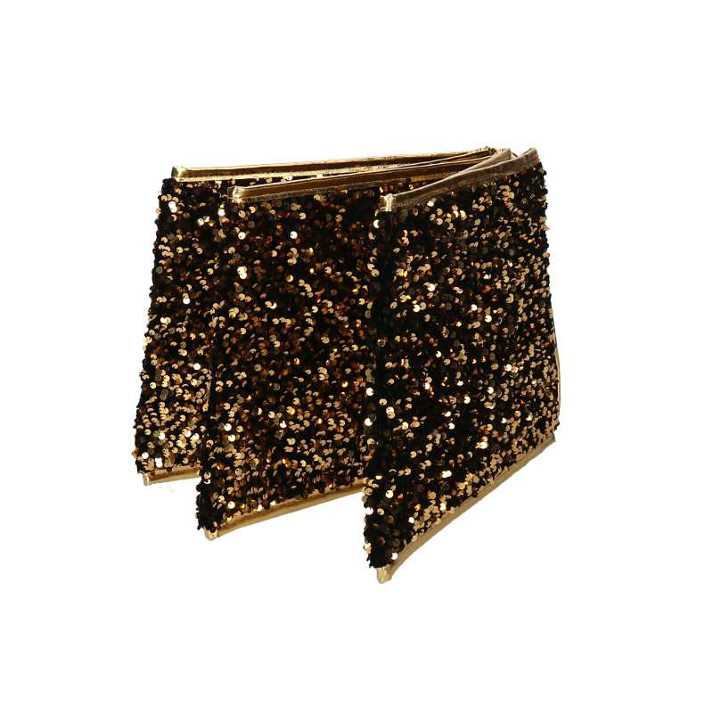 Copribase albero tessuto pieghevole orodouble face esagonale glitter cm ø68h25