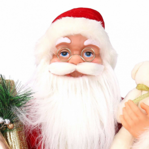 Zoom Babbo natale tessuto rosso cmh80