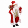 Babbo natale tessuto rosso e oro con regali cmh45