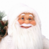 Babbo natale tessuto con led bianco e marrone cmh80