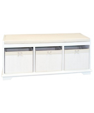 Cassapanca Perla in bamboo con 3 cassetti