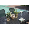 Tavolo alluminio allungabile Naxos antracite 160-240x90 Moia