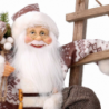 Babbo natale tessuto bianco su scala cmh45