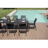 Tavolo alluminio allungabile Naxos antracite 160-240x90 Moia