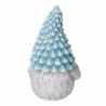 Gnomo resina azzurro seduto con led cm ø21,5h36,5