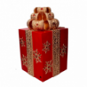Pacco regalo resina oro e rossocm28x28h50,8