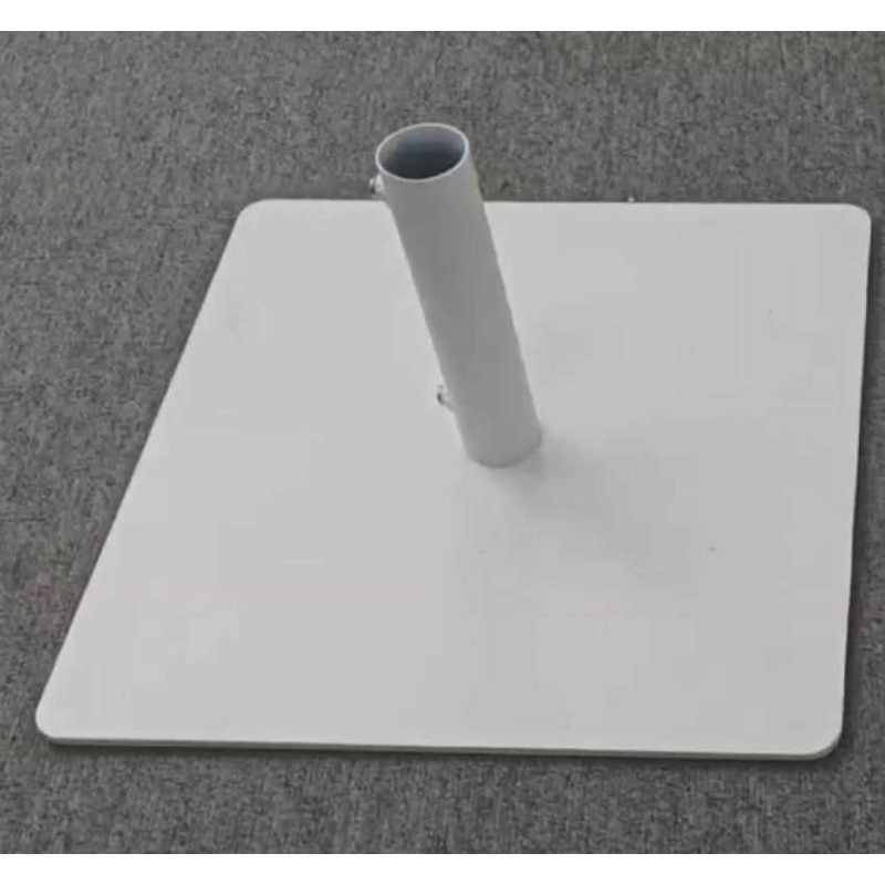 Base Ombrellone Arny Metallo Bianco Quadro Cm 45x45h24