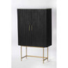 Mobile Legno Bengala Nero 2 Ante Top Marmo Cm 90x40h150