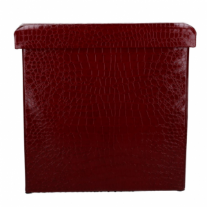 Zoom Puff ecopelle rosso quadro pieghevole cm30x30h30