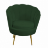 Poltrona velluto tulipan verde cm73x72h77
