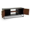 Mobile Legno Jaipur Naturale Top Nero Cm 130x40h55