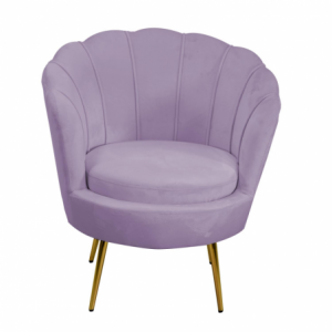Zoom Poltrona velluto tulipan viola cm 73x72h45/75