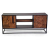 Mobile Legno Jaipur Naturale Top Nero Cm 130x40h55