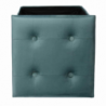 Puff velluto verde salvia quadro pieghevole cm38x38h38