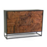 Mobile Legno Jaipur Naturale Top Nero Cm 120x38h85