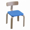 Sedia bimbi legno blu cm36x31h30/51