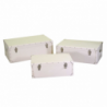 Baule ecopelle 1-3 crema cm80x50h30,5