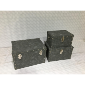 Zoom Baule ecopelle 1-3 grigio cm 80x50h30,5