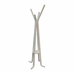 Attaccapanni a stelo legno bianco 4 braccia cm50h180