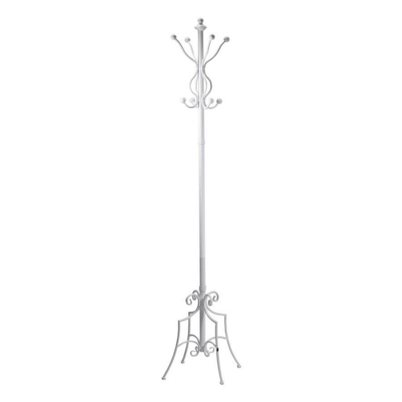 Attaccapanni a stelo metallo bianco cm44x44h180