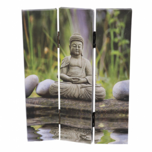 Zoom Paravento stampa 3 ante buddha cm 120,6x2,5h180