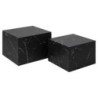 Tavolino Legno Motrik 1-2 Effetto Marmo Nero Quadro Cm 58x58h40