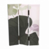 Paravento stampa foglie verde 3 ante rettangolare cm120,6x2,5h180