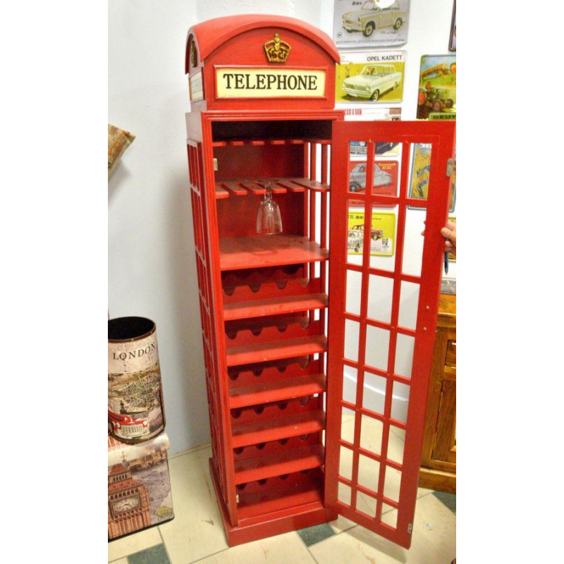 Mobile cantinetta cabina telefonica inglese cm44x44h171