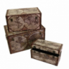 Baule ecopelle 1-3 mappamondo rettangolare cm59x36h33