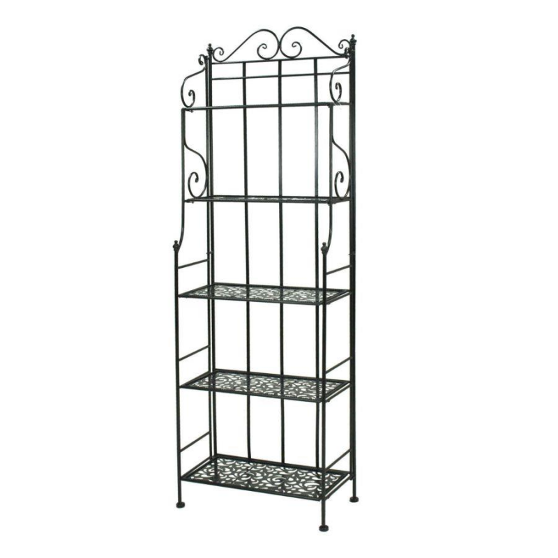 Scaffale metallo jessica nero 5p largo cm60x28h180