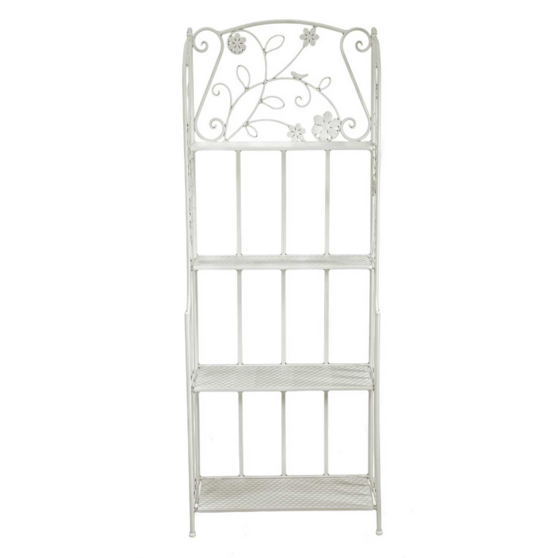 Scaffale metallo milena 4 piani bianco cm59x29h158