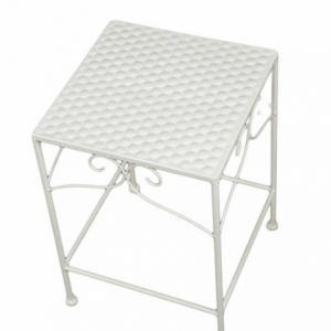 Zoom Colonnina metallo milena 1-3 quadra bassa bianco cm 30x30h43