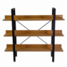 Scaffale metallo legno Achille 3 piani cm120x28h108