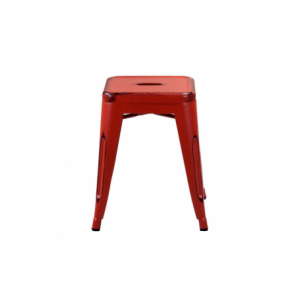 Zoom Sgabello ferro bristol rosso cm 39x39h45