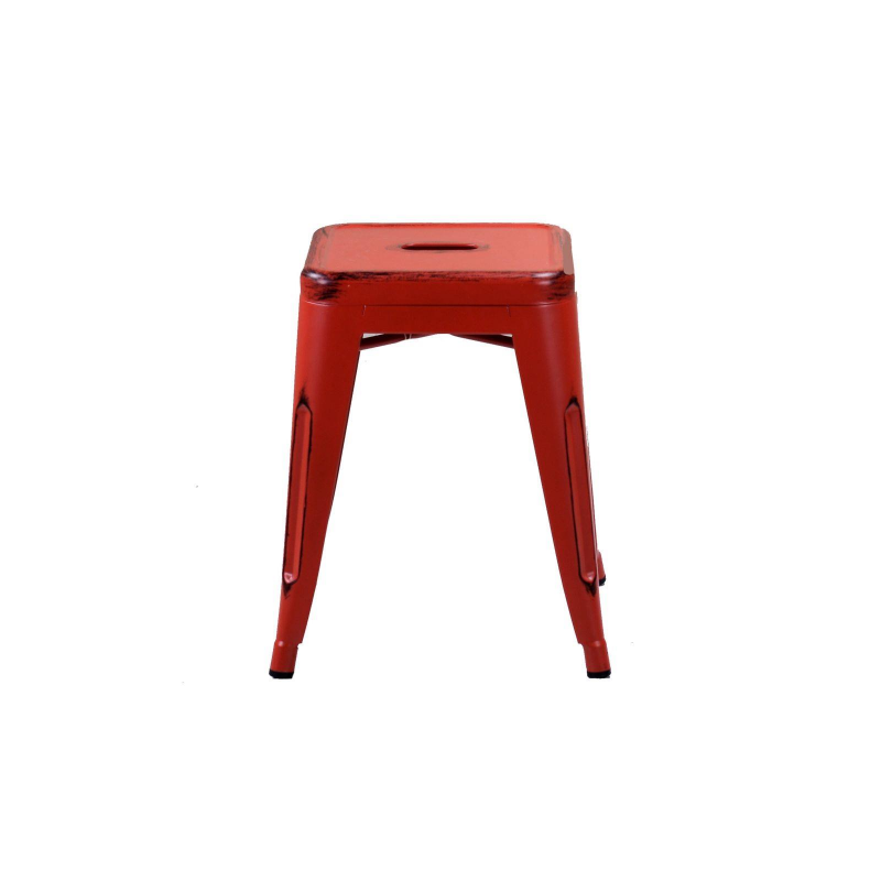 Sgabello ferro bristol rosso cm39x39h45