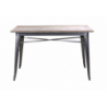 Tavolo ferro bristol top in legno galvanizzato cm160x80h76