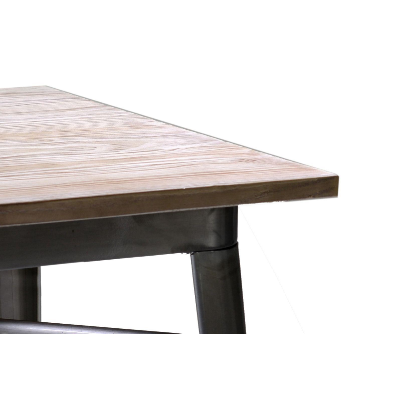 Tavolo ferro bristol top in legno galvanizzato cm160x80h76